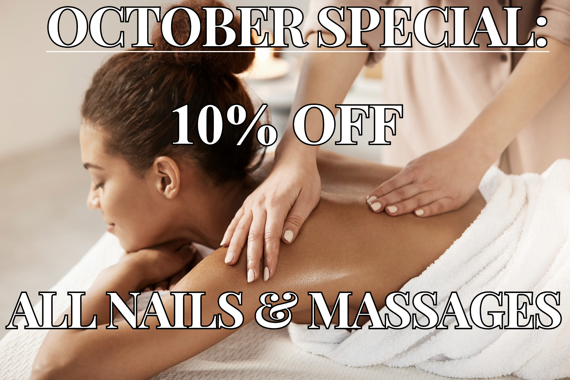 Iluvo October Special Sale Nails Massages Iluvo October Special Sale 10% Off All Nails and Massages